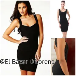 Vestido pegado con escote en espalda