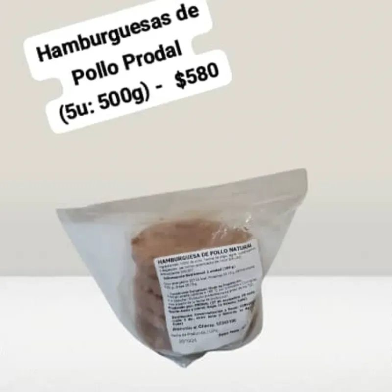 Hamburguesas de Pollo (Prodal) - 500g 5u