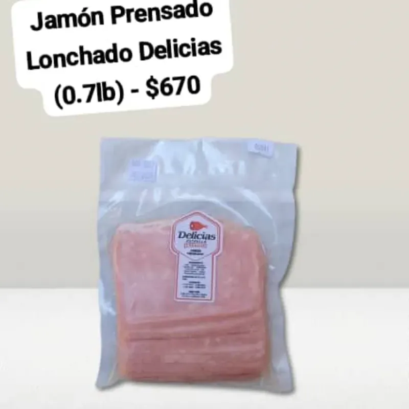 Jamón Prensado Lonchado Delicias