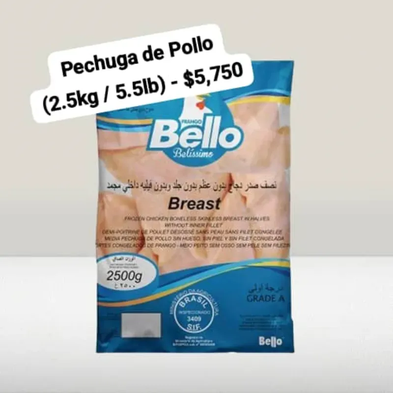 Pechuga de Pollo (2.5kg)