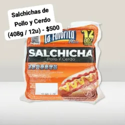 Salchichas de Pollo y Cerdo 408g 12u