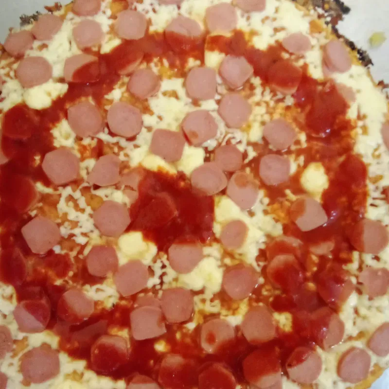 Pizza familiar especial de salchicha 
