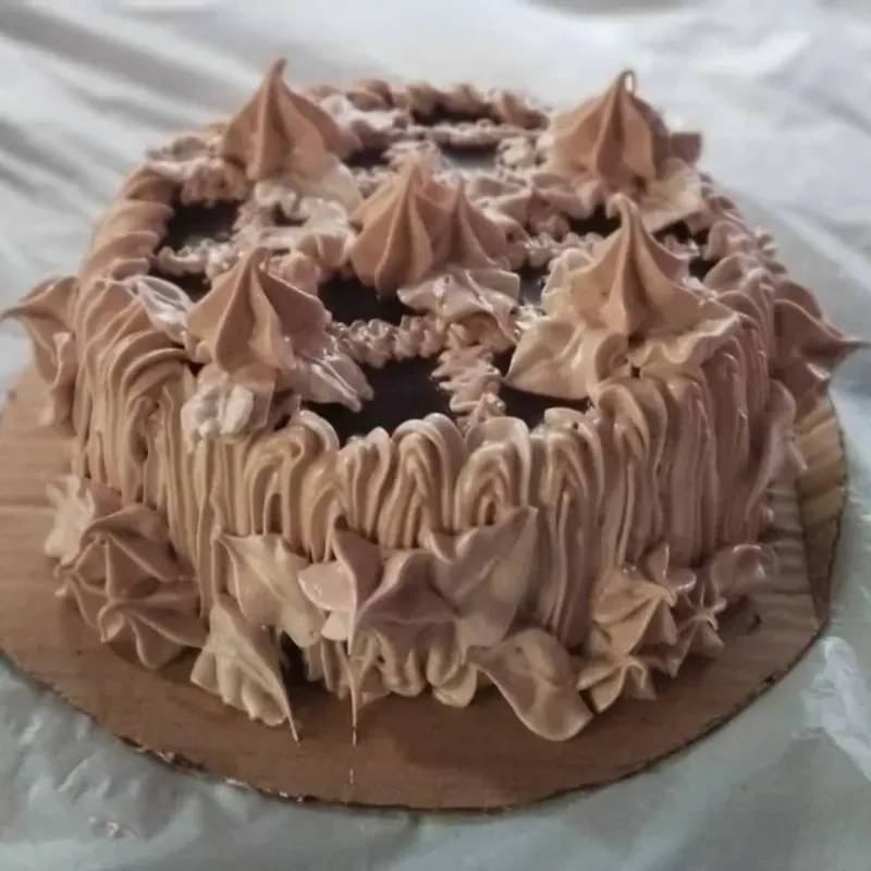 Porción de pastel de chocolate 
