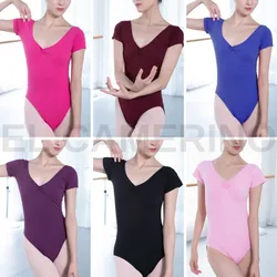 Leotard Basico_ Algodón_Mangas Cortas