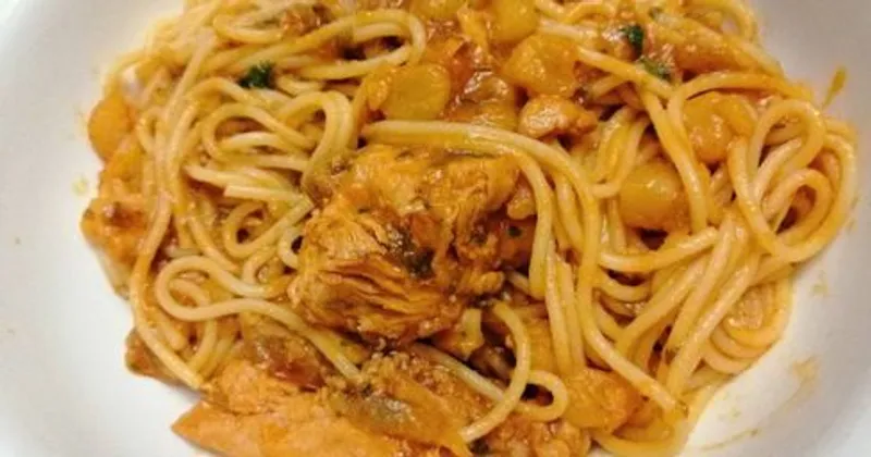 Espaguetis con Pollo