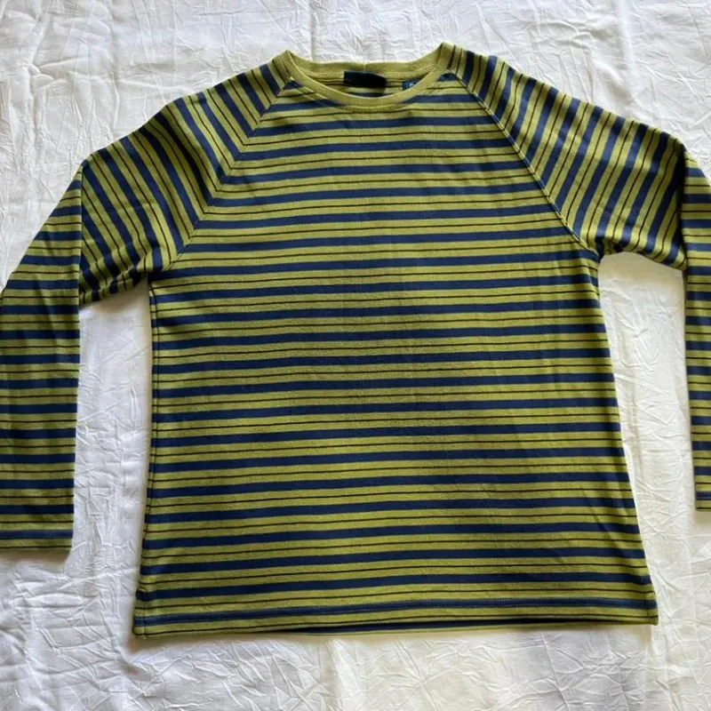 Enguatada de Mujer Verde de Rayas Azules Talla S