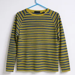 Enguatada de Mujer Verde de Rayas Azules Talla S