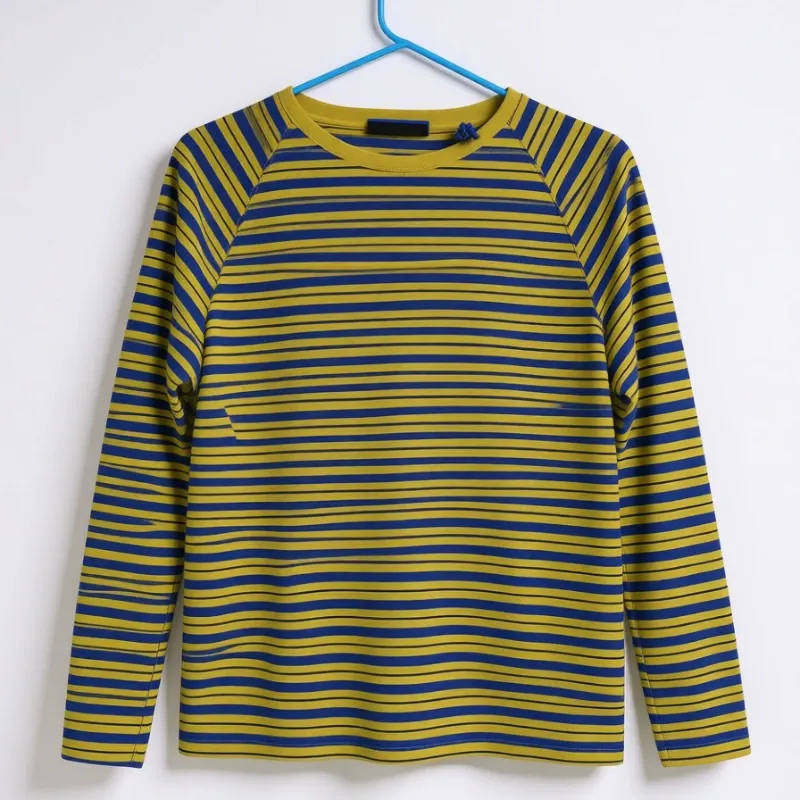 Enguatada de Mujer Verde de Rayas Azules Talla S