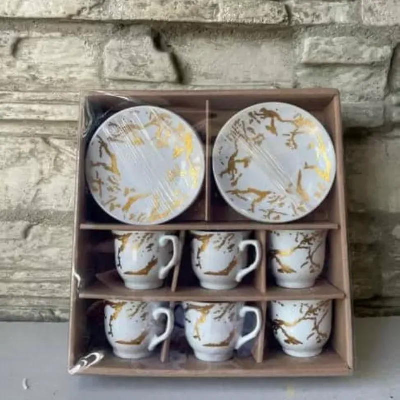 JUEGO DE 6 TAZAS CON PLATICO