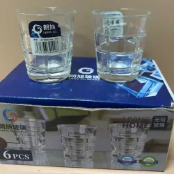 JUEGO DE 6 VASOS DE CRISTAL