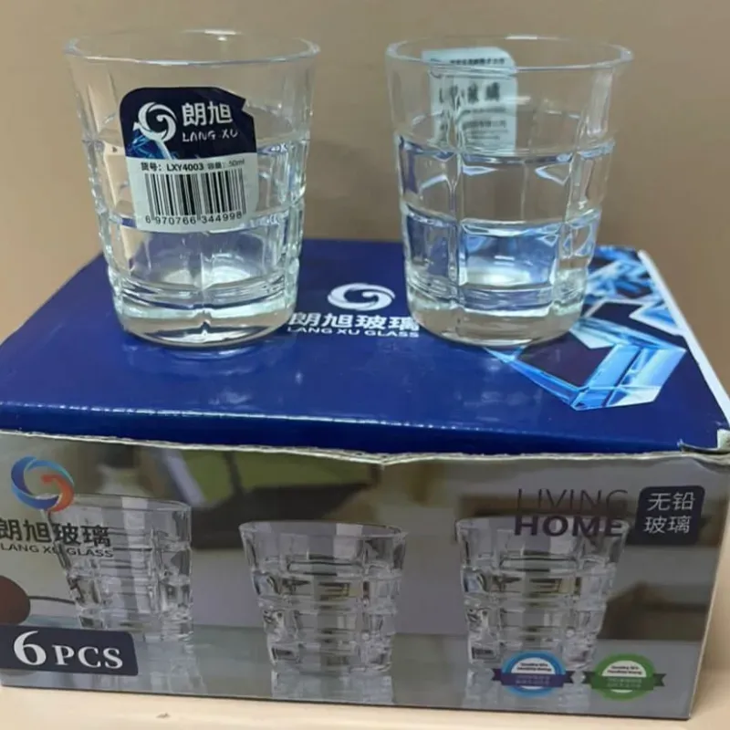 JUEGO DE 6 VASOS DE CRISTAL