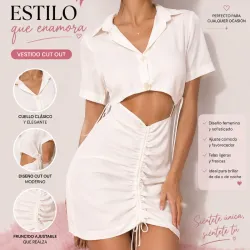 Vestido elegante de hilos de algodón.