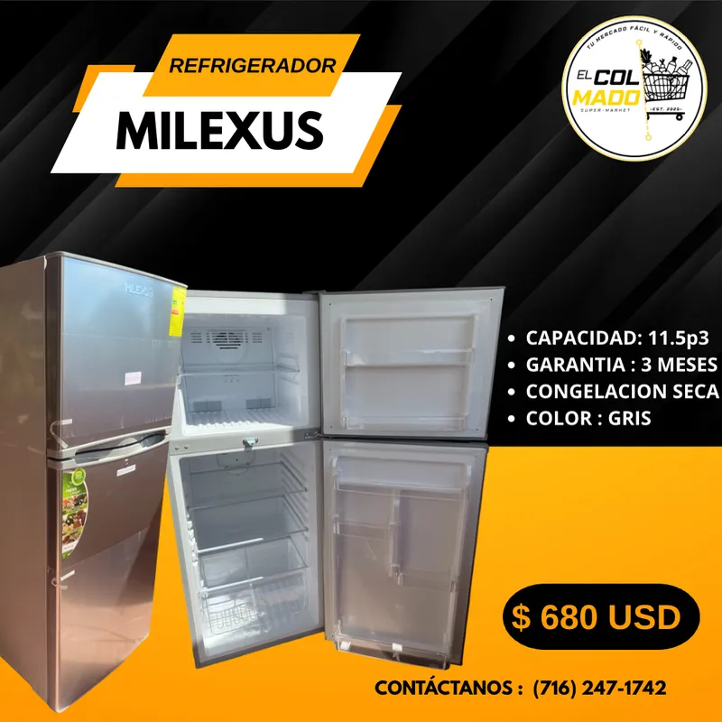 REFRIGERADOR MILEXUS 11.5 PIES 