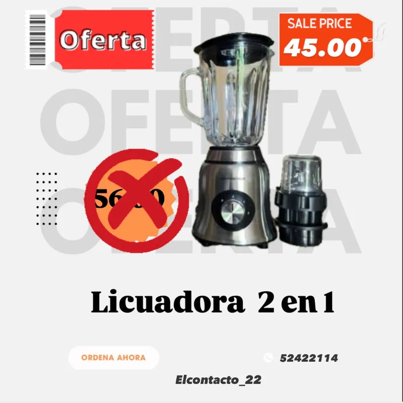 Licuadora 2 en 1 