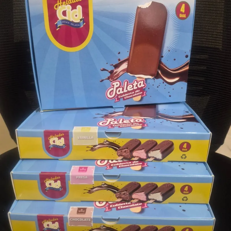 Paleticas de helado con cobertura 