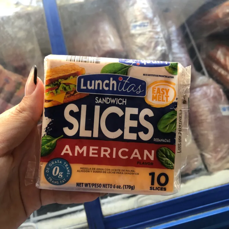 Queso cheddar laminado 