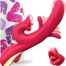 Dildo Vibrador de Aleteo 