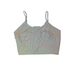 Blusa Corta de Tirantes y Rayas Finas