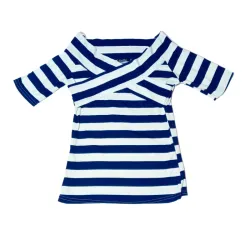 Blusa Rayas Blancas y Azules