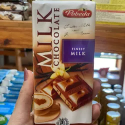 Tableta de Chocolate con leche Pobeda