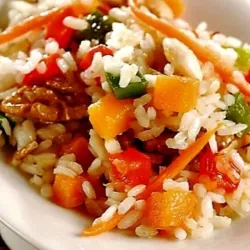 Arroz salteado con vegetales 