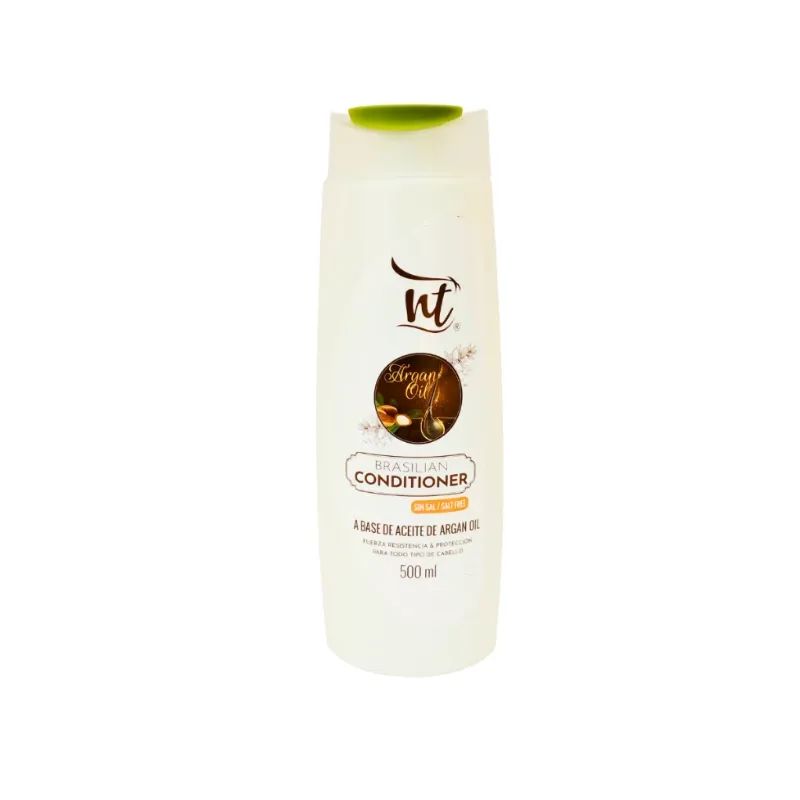 Acondicionador sin sal a base de aceite de argán Brazilian Wow NT (500 ml / 17.6 fl.oz)
