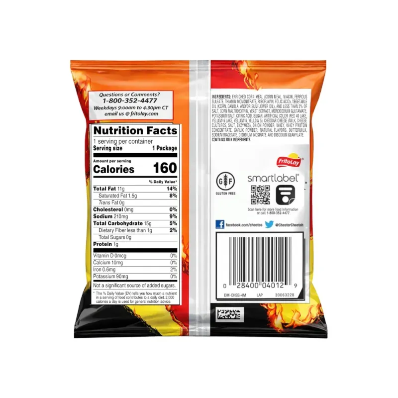 Botanas crujientes con sabor a queso Flamin' Hot Cheetos (28.3 g / 1 oz)