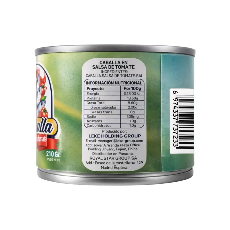 Caballa en salsa de tomate Sabrosísimo (210 g / 7.41 oz)