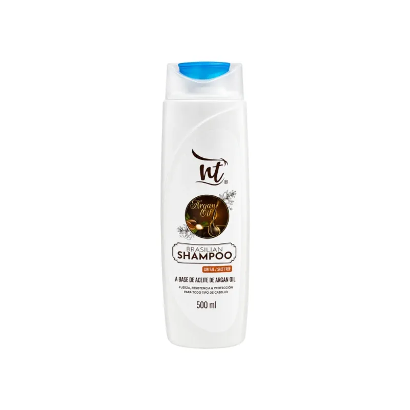 Champú brasileño a base de aceite de argán sin sal NT (500 ml)