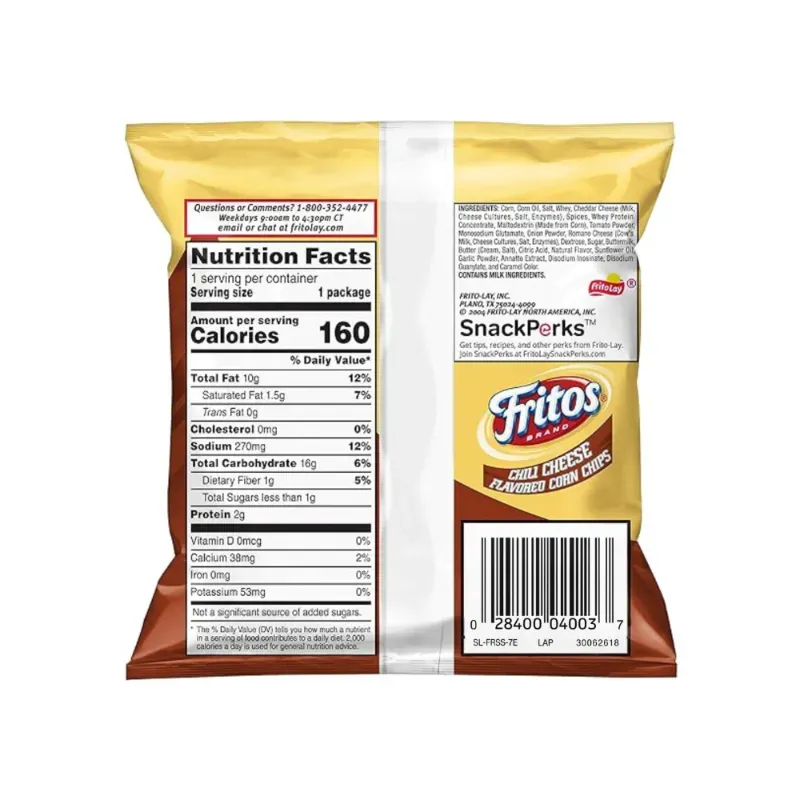 Chips de maiz originales Fritos (28.3 g / 1 oz)