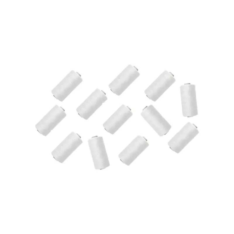 Estuche de hilos de coser color blanco (12 u)