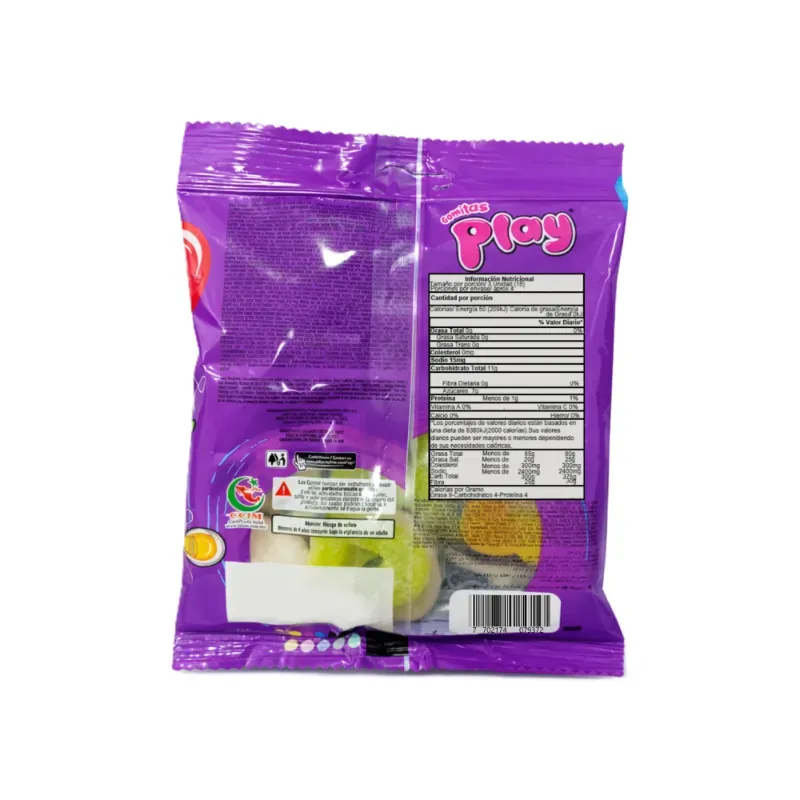 Gomitas sabores a frambuesa, mango y fresa Play (55g / 1.94 oz)