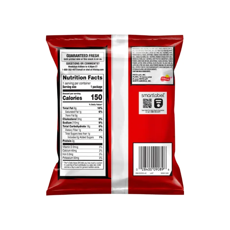 Nachos sabor a queso Doritos (28.3 g / 1 oz)