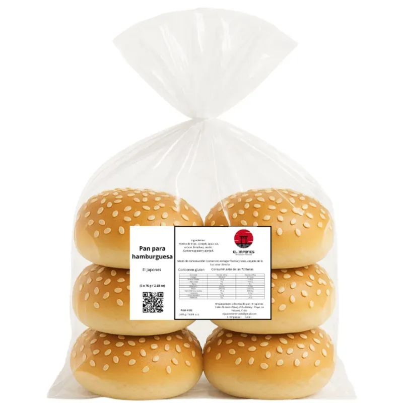Pan para hamburguesa El Japónes (6 x 76 g / 2.68 oz)