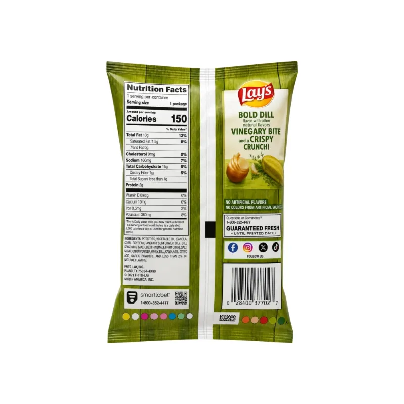 Papas fritas sabor a pepinillo con eneldo Lay’s (28.3 g / 1 oz)