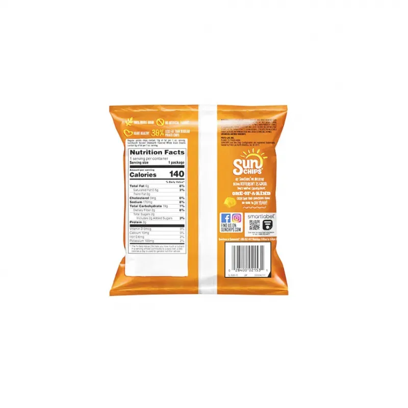 Papas fritas sabor cheddar Sun chips (28.3 g / 1 oz)
