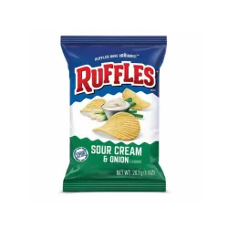 Papas fritas sabor crema agria y cebolla Ruffles (28.3 g / 1 oz)