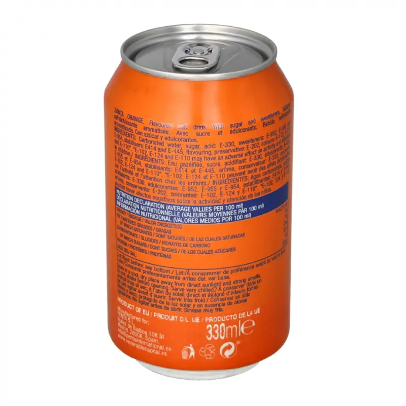 Refresco gaseado de naranja Santa  (330 ml)