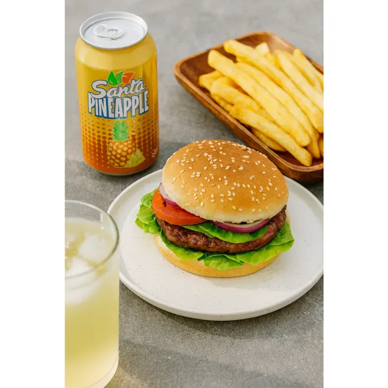 Refresco gaseado de piña Santa (330 ml)