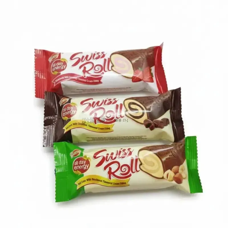 Rollitos relleno con crema fresa Biskeyf