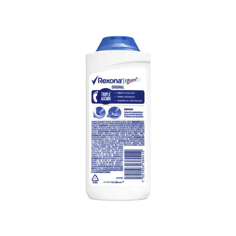 Talco desodorante para pies Rexona (100 g / 3.53 oz)