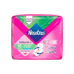 Toallas sanitarias con aloe vera y manzanilla Nosotras (10u)