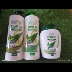 Juego de shampoo, acondicionador y crema de tratamiento de romero