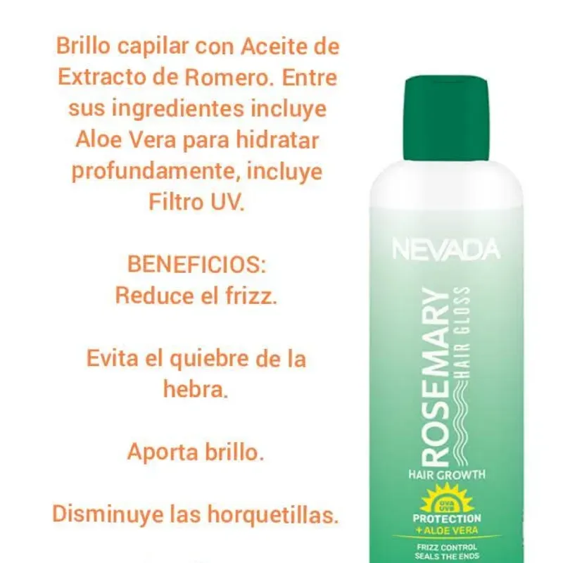 Brillo capilar con Aceite de Extracto de Romero.
