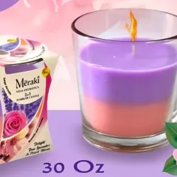 Vela Aromáticas de Lavanda y Rosas
