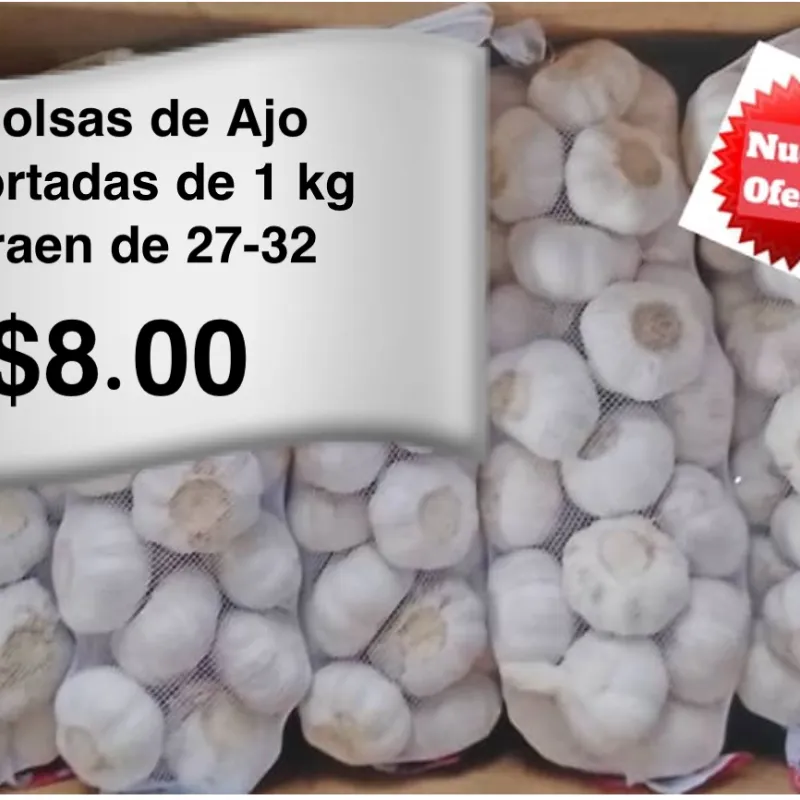 Bolsa de cabezas de ajos 