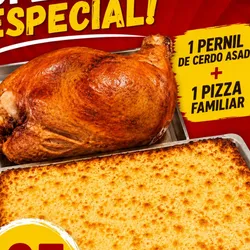 Combo Pernil Asado y Pizza Familiar