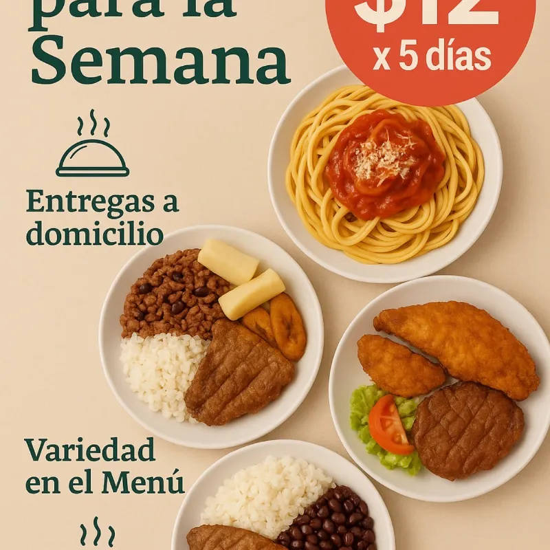 Ofertas Cantinas de la Semana 5 días x $12 