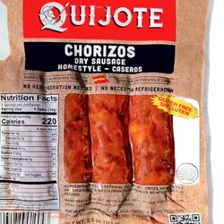 PAQUETE DE CHORIZO EL QUIJOTE DE 3 UNIDADES