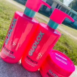Juegos de Champú acondicionador y tratamiento Color Rosado 